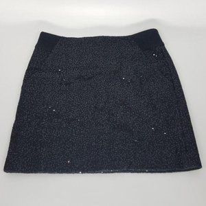 Loft wool blend sequin mini skirt size 6